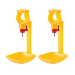 Feeding 50 Pcs Chicken Drinker Nipple Cups Automatic integrated Hanging Cups With 25mm Pipes Ball Nipple Poultry Feeding Waterer Tools