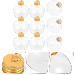 Vases 10 Pcs Christmas Spherical Bottle Waterbottle Drink Supply Juice Bottles Travel Empty The Pet Portable Milk