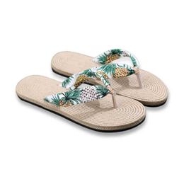 Slippers Slippers Womens summer floral flip beach sandals anti slip slippers H240326JUFV