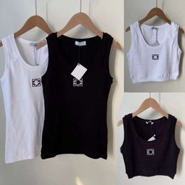 Women Designer Tanks Camis Summer New LO Embroidery Comfortable Breathable Street Casual Sexy Vest