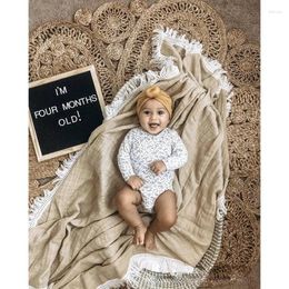 Blankets Soft Born Baby Bath Towel Tassel Receiving Blanket Infant Sleeping Quilt Bed Cover Cotton Swaddle Items