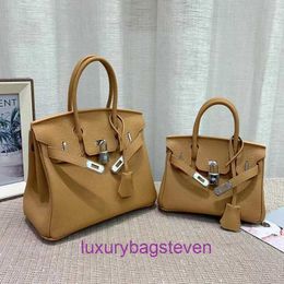 Luxury Designer tote Bags Hremms Birkks online store Small bag womens handbag cowhide summer pairing bonus points Togo top layer leather With Real Logo