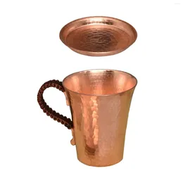 Mugs Moscow Mule Mug Tumbler Cup Copper 350ml Vintage Bar Accessories With Handle For Gatherings Holiday Home Daily Use
