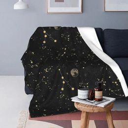 Blankets Into The Galaxy Blanket Occult Witch Magic Constellation Plush Throw Home Couch Decoration Ultra-Soft Warm Bedspreads