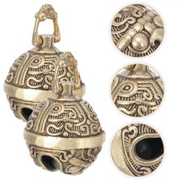 Party Supplies 2pcs Luck Bell Ring Keychain Bless Chinese Style Pendant Auspicious Bag Charm