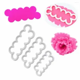 Baking Moulds 3PCS/set 3D Rose Petal Flower Shaped Cutter Maker Elegant Cake Mould Fondant Decorating Sugar Craft DIY Tools