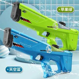 Gun Toys 2024 new German shark automatic suction water gun toy adult outdoor swimming pool battle game dual game gift for boys and childrens toys240327