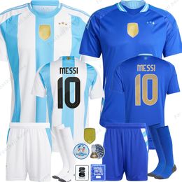 2024 2025 Argentina Soccer Jerseys MESSIS Otamendi DE PAUL aRgENTIna National Team Copa DYBALA MARTINEZ KUN AGUERO Maradona Football Shirts 24 Men DI Maria Kids Kits