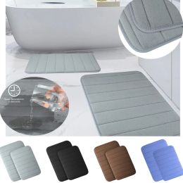 Mats 2/3pcs Bath Mat Set Soft Non Slip Memory Foam Bathroom Rug Absorbent Shower Carpets Toilet Floor Mats Extra Absorbent Washable