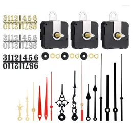 Wall Clocks AT14 3Pcs DIY Quartz Movement Mechanism Clock Numerals Kit With 5 Different Pairs Of Hands Repair Replacement