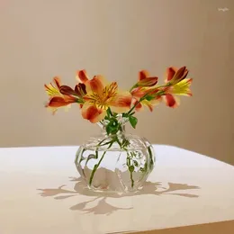 Vases Floral Glass Vase For Flowers Weddings Decorative Flower Home Decoration Table Transparent Nordic