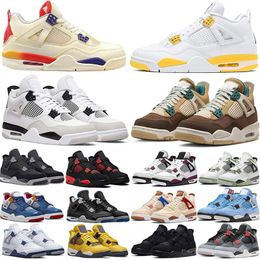 2024 designer 4S Mens basketball shoes Military Black Cat Sail Yellow Thunder White Fire Red Cool Grey Blue University Pure Money men sports sneakers 36-47