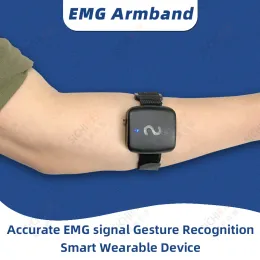 Trackers EMG Armband Dry Electrode Muscle Sensor Wearable Device Gesture Control Game Robot Bluetooth With Upper PC Software for Arduino