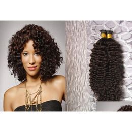 Pre-Bonded Hair Extensions Kinky Curly I Tip 100Gstrands Keration Remy On Capse For Testing Hair2380467 Drop Delivery Products Dhdt0