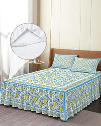 Bed Skirt And Baroque Decoration Elastic Fitted Bedspread With Pillowcases Mattress Cover Bedding Set Sheet