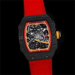 RichasMiers Watch Ys Top Clone Factory Watch Carbon Fibre Automatic Sport Wristwatches New Wrist Rm 67-02 Mens Composite Material YI-B9ATMB7E24ZT