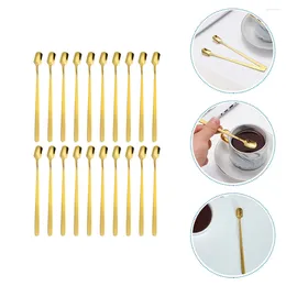 Spoons 20 Pcs Mini Square Coffee Spoon Stirrers Christmas Teaspoons Stainless Steel Serving