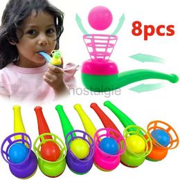 Intelligence toys 2-8pcs Colourful Plastic Tube Blow Ball Childrens Puzzle Toys Classic Magic Floating Baby Balance Training Game 24327