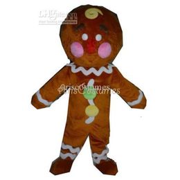 Mascot Costumes Mascot Costumes Halloween Christmas Gingerbread Man Mascotte Cartoon Plush Fancy Dress Mascot Costume XBS