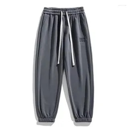 Men's Pants Autumn Casual Korean Harajuku High Street Sports Cotton 3D Stamping Solid Color Oversized SWeatpants 2024