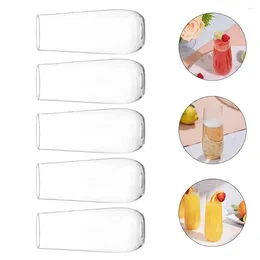 Disposable Cups Straws Red Glasses Plastic Cup Cocktail Clear Goblet Beverage Drinking Flute Bar Martini Stemless Globlet