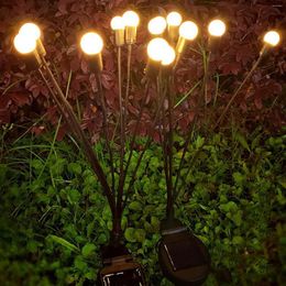 Garden Decorations Outdoor Solar Light LED Firework Lawn Lights 10 Heads 2 Packs Lighting S Ing s ing