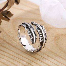 Cluster Rings Feather For Women Wedding Statement Jewelry Valentines Gifts Lover Finger Ring Aneis Bague Femme