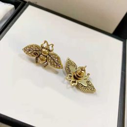 Charm Retro Classic Style G-Letter Designer Stud Earrings Bee Brand Letter Bag Earring For Women Charm Jewellery Accessory Wedding Gifts High Quality Y240327
