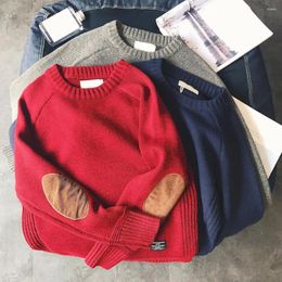 Men's Sweaters Long Sleeve Knitted Pullover For Men Trendy Stylish Sweater Fashion Patchwork Autumn