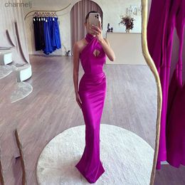 Urban Sexy Dresses Msikoods Purple Prom Graduation Dress Halter Special Occasion Gowns Satin Mermaid Wedding Party Gown Robes De Soire yq240327