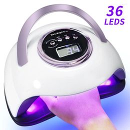 Nail Dryers 36 LEDs Lamp For Manicure UV LED Gel Polish Drying Light With Handle LCD Display 4 Timer Auto Sensor Tools Salon Use