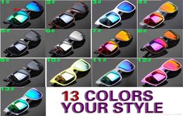 13 colors summer men sunglasses women reflective coating sun glass cycling sports dazzling brand new eyeglasses4875187