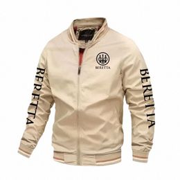 2023 High-end comfortable men's jacket Beretta logo print Leisure Sports Outdoor jacket classic trend Tactical Shooting jacket 24AN#