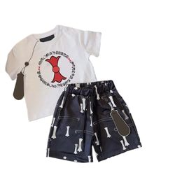 Luxury Kids Clothing Sets Summer Boys Girls Letter Printed Short Sleeve T-shirt Two Piece Designer Brand Children Clothes 100cm-150cm S07