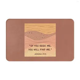 Carpets If You Seek Me 3D Soft Non-Slip Mat Rug Carpet Foot Pad Bible Jeremiah 29 13 Verse Scripture