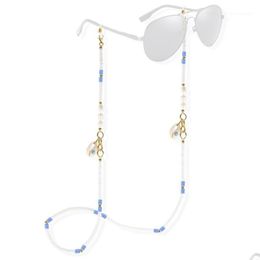 Chokers C.Quan Chi Simple Style White Glasses Chain Shell Decoration Pearl Mask 2021 Neutral Fashion Trend Gift1 Drop Delivery Jewellery Otcuf