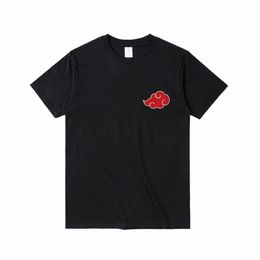 japan Anime Akatsuki Cloud Symbols Print Men T-shirts Streetwear Short Sleeve T Shirts 2021 Men Women Oversized Tee Tops Sporty s36S#