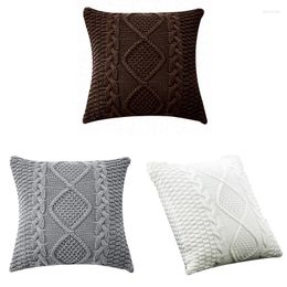 Pillow Knitted Wool Cover Super Soft Solid Sofa Waits Bedroom Decorative Pillows Square Throw Covers Retai