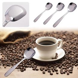 Spoons Lat Square Spoon - Large Round/Square Handle Stainless Steel Long Tableware Flatware Serving Kitchen V0P5