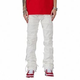 2023 Punk Stacked Bianco Dritto Y2K Grunge Jeans Pantaloni Uomo New Fi Hip Hop Kpop Donna Cott Vecchio Lg Pantaloni Ropa Hombre i22G #