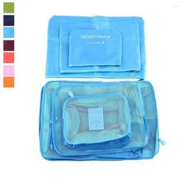 Storage Bags 6 Pcs Clothes Packing Cube Travelling Home Clothing Organiser Set