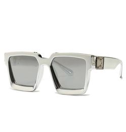 Sunglasses 2022 Fashion Designer Oversized Square Men Women Vintage Shield Metal Sun Glasses For Male UV4006196158