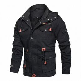 loose Coats Fi Men's Fleece Jackets Winter Thicken Warm Parkas Outdoor Hooded Coat Casual Multiple Pockets Male Plus size n3D1#