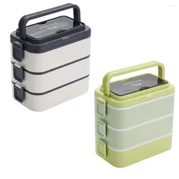 Dinnerware 1 Pcs PP Bento Boxes Easy To Use 3000ML Large Capacity Snack Box Container 3 Layers Stackable Lunch Adult