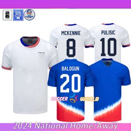 2024 UsA Soccer Jerseys Copa America USWNT PULISIC Kids Kit USMNT 24/25 Home Away Men Player Version SMITH MORGAN BALOGUN Plus Uniform Futbol Uniform