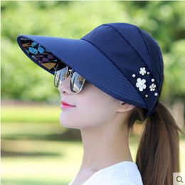 Kapelusz dzieci koreańskie nowe podróże na świeżym powietrzu i wolny wszechstronny krem ​​do przeciwsłonecznej kapelusz składany słoneczny kapelusz