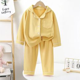 Teenager Boy Girl Pyjamas Set Kids Spring Autumn Cute Baby Sleepwear Long Sleeve Birthday Gift School Loungewear 1-16Y Pijamas 240314