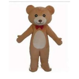 Mascot Costumes Halloween Christmas Red Tie Bear Mascotte Cartoon Plush Fancy Dress Mascot Costume