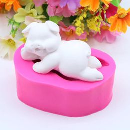 Baking Moulds 3D Silicone Cake Mould Pig Shape Handmade Fondant Soap Mould For Decorating Kitchen Accessories