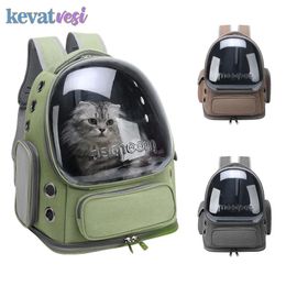 Pet Cat Backpack Astronaut Transparent Carrying Bag For Cat puppy Breathable kitten Outdoor Bags Space Capsule Cats Package 240318